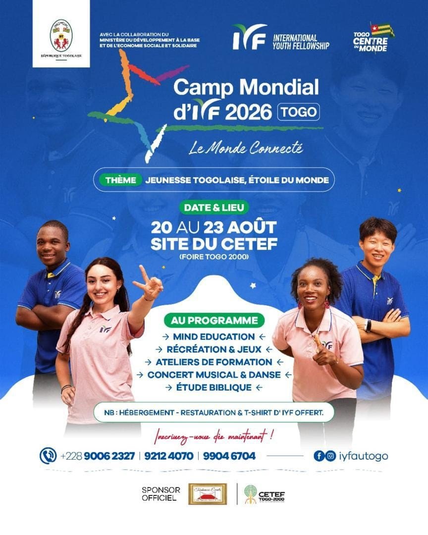 Camp Mondial d’IYF 2026 : la jeunesse togolaise au rendez-vous de l’avenir